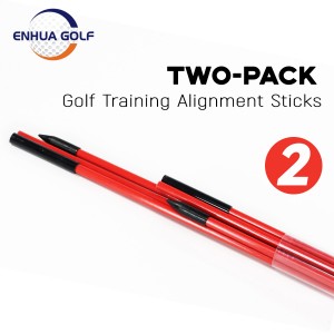 2 Pek Foldable Golf Praktek Sticks kalawan Jelas Golf Praktek Bola Golf Swing Palatih