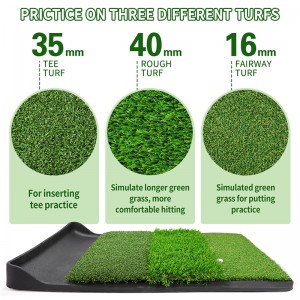 Opatentowana konstrukcja najnowszej wersji Ręczna, przenośna mata do gry w golfa z niezawodną kombinacją trawy Tray 3 Producent