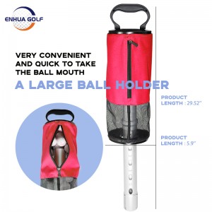Retriever per palline da golf in alluminio con Shag Bag Shaggy Ball picker Casting Metal Accessori da golf rimovibili