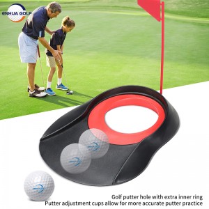 Putting Cup Hole Putter Practice Trainer Aid Bandera 1 Set para Golf In/Outdoor
