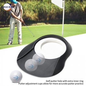 Putting Cup Hole Putter Practice Trainer Aid Flag 1Set for Golf In/Outdoor