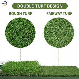 Hot sale on Amazon Latest Design Lightweight Golf Hittting Mat Hand-held Portable Grip Reliable Manufacturer Imported Durable PP grass Synthetic Turf Super Anti-slip Rubber Base