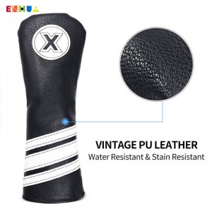 Hot sale on Amazon Golf club head cover Low Price Guarantee Quality Golf Vintage PU Leather Hybrid Headcover OEM/ODM Wholesale