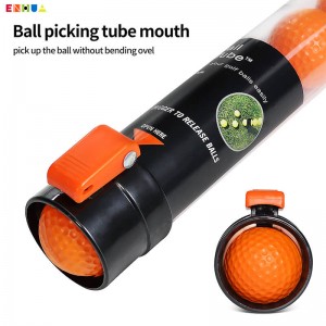 Bekalan Kilang OEM/ODM Plastik Lutsinar Pemetik Bola Golf Retriever Grabber dengan 21 pcs Amalan Pek Bola PU