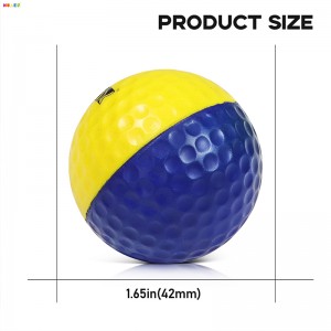 HUAEN Foam Practice Golf Balls -Yellow/Orange, Yellow/Blue- Realistic Feel with Limited Flight /Ideal for Indoor or Outdoor Practice