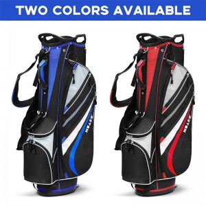 OEM ODM Lightweight Golf Stand Bag with 7 Way Full-Length Dividers, 6 Zippered Pockets, Automatically Adjustable Dual Straps，Elegant Design