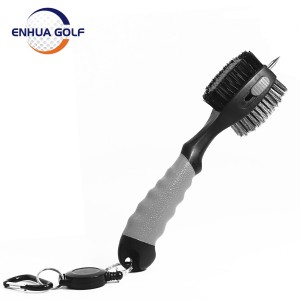 Limpador de cepillos para palos de golf Kit de limpeza de afiador de ranuras retráctil Ferramenta de lavadora Accesorios deportivos