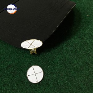 საბითუმო ლითონის მაგნიტური ბურთის მარკერის ქუდის სამაგრი ნაკრები გოლფისა და ქუდის სამაგრისთვის
