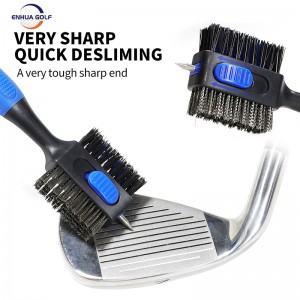 Kompetitive Mini Golf Cart Putter Brush Hege kwaliteit Golf Club Brush Magnetyske clip Clubber Cleaning Tools