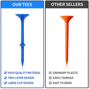 Neues Design Günstige OEM / ODM-Fabrikversorgung Neues Design Super Big Cup Custom Großhandel Golfballhalter Übungs-Golf-T-Shirts für Driving Range-Matte