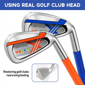 HUAEN Weighted Golf Swing Trainer – Shortened 7 Iron Swing Trainer Golf Club – Swing Trainer Aid to Improve Golf Shot Accuracy and Swing Speed for a Better Golf Game
