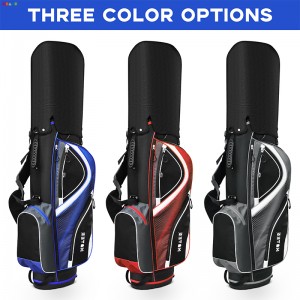 New HUAEN Lightweight Full-Length Dividers Golf Stand Bag with 7 Ways 6 Zippered Pockets Golf Bag factory Golf bag manufacturer