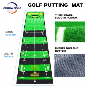 Conxunto de adestramento de golf de alfombra de adestramento e copa de entrada axustable de retorno automático da pelota de alta calidade