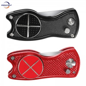 OEM Retractable Golf Divot Tool with Magnetic Ball Marker Personalized Antique Wholesale Multi Function Golf Repair Divot Tool