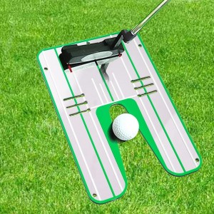 Accessori per il golf a specchio Ausili per l'allenamento del golf Allenatore dell'oscillazione Rete per esercizi dritti Allineamento del tappetino per allineare l'allenatore dell'oscillazione Linea degli occhi