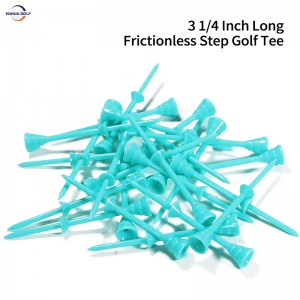 OEM 83mm PC Plastic Golf Tee Cheap all'ingrosso Crystal Super Thin Golf Tee Factory Supply Tees Golf Durable Eco-friendly