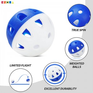 OEM/ODM 42mm EVA Factory Supply Cheap Limited Flight 26 Holes Airflow Hollow Golf Balls for Backyard Driving -Realistic Feel Training Balls for Indoor Outdoor