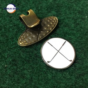 Set di clip per cappello con indicatore a sfera magnetica in metallo all'ingrosso per golf e set di clip per cappello