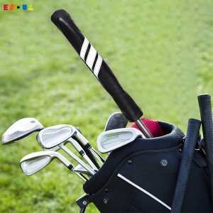 အရည်အသွေးမြင့် စိတ်ကြိုက် Pu Leather Golf Alignment Stick Cover Alignment Stick Protector Headcover အနည်းဆုံး 3 ချောင်း ကိုင်ထားပါ
