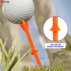4 Prongs Plastic Golf Tees OEM ODM New Arrival Double-deck 83mm golf tee manufacturer cheap custom logo print high quality cheap price Durable Eco-friendly