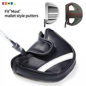 Waterproof Soft Customized Vintage PU Leather Mallet Putter Head Cover