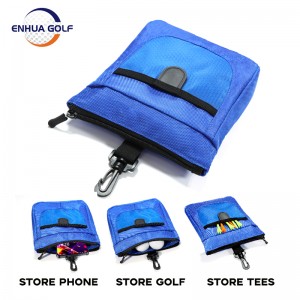 Golf Deluxe Valet Bag Stockage Case Waasserdicht Soft Benotzerdefinéiert Golf Tees Pinselen Bag Golf Tee Bag Pouch 600D Polyster + Fleece