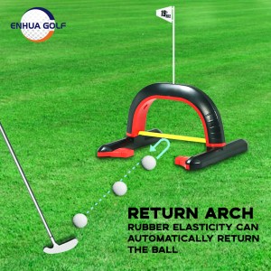 Reka bentuk terkini Pemulangan bola automatik Berkualiti Tinggi OEM Pelbagai Warna Plastic Practice Golf Adjustable Putting Cup