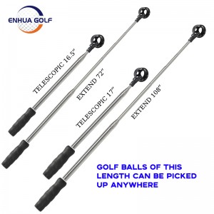 Venta al por mayor de accesorios de golf al aire libre telescópico portátil Golf Ball Retriever de plástico