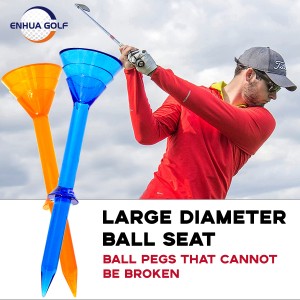 3-decker cangkir badag Adat borongan Golf Ball Holder prakték PC golf tees pikeun Nyetir Range mat transparan majalengka suplai Pabrik