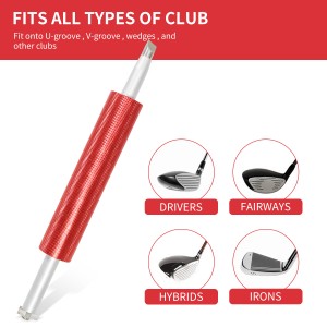 नवीनतम डिझाइन गोल्फ क्लब क्लीनिंग शार्पनर मल्टीफंक्शनल गोल्फ पुटर ग्रूव्ह शार्पनर मॅग्नेटिक बल्कल यू/व्ही-ग्रूव्हसाठी उपयुक्त