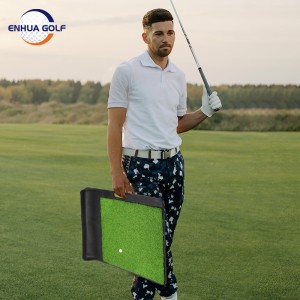 Nei Verëffentlechung Gummi Stiwwel Schacht Mat Portable Grip Hand-ofgehalen Golf Hitting Mat mat Schacht Hot Sale op Amazon