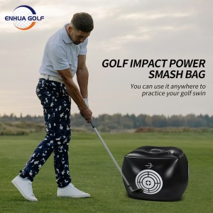 ការចេញផ្សាយថ្មី PVC រឹងហ្វឹកហាត់ការប៉ះទង្គិចផលប៉ះពាល់អ្នកបង្ហាត់ទឹក / ខ្យល់ការបំពេញកីឡាវាយកូនហ្គោល Swing Trainer Smash Bag Power Hitting Bag