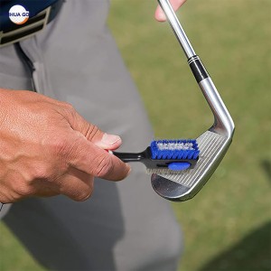Hoʻokuʻu hou ʻia ʻo USA Flag design Mini Lightweight Stylish Golf Club Brush Magnetic clip Clubber Cleaning Tools Golf Cart Putter Brush High Quality