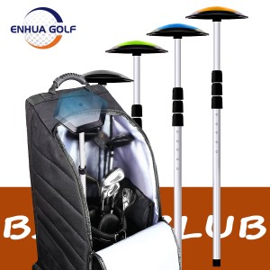 Подарък за голф с 4 колела, метална синя пътна чанта за голф, опорна прътова система, стълб с чанта за покриване на голф