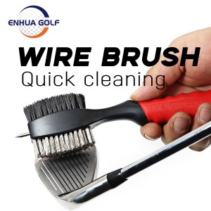 Limpador de cepillos para palos de golf Kit de limpeza de afiador de ranuras retráctil Ferramenta de lavadora Accesorios deportivos