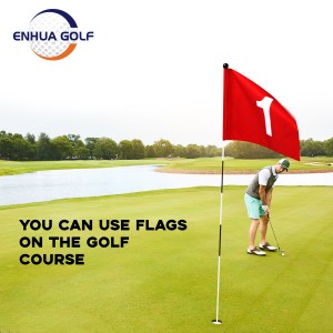 Tiang Kayu Bendera Golf Taman Belakang Rumah Tikar Meletakkan Lubang Cawan Pin Bendera