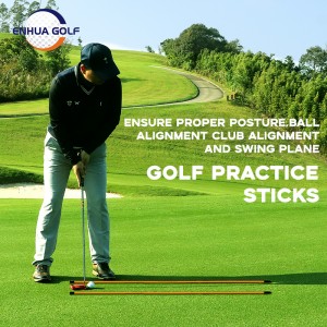 ការរចនាចុងក្រោយបង្អស់ Aluminum Golf Alignment Aid Practice Rods 2 pcs as Pack – Golf Alignm