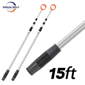 New Arrival Aluminium Telescopic Golf Ball Retriever for Water with Golf Ball Grabber for Putter, Golf pick-up Accessories