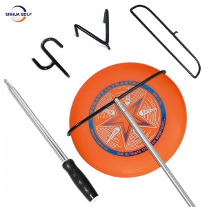 Tutus Disc Golf Retriever Extensable Portable Telescoping Disc Pole Retriever 3 in 1 Grabber Tool with Hook Expands to 12ft for Outdoor Sports