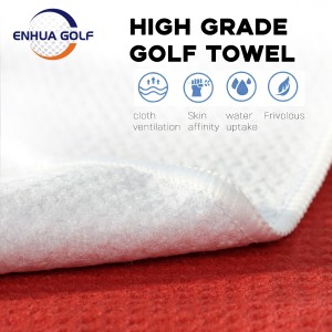 Toalha de golfe com bandeira da Inglaterra + escova de limpeza para tacos de golfe
