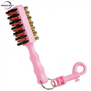 Copper Bristles Great Golf Gift Club Brush Golf putter Cleaner Tool plastic Golf Club cleaning Brush High quality Wholesale