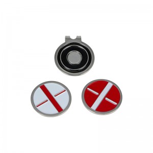 Metall Magnetic Ball Marker Hat Clip Set för golf och Hat Clip Set