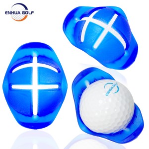 Blå + grå golfbolllinjeteckningsmarkörset med 1 penna Alignment Tool-Golftillbehör för linerritningstencilsats och golfboll