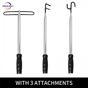 Wholesale Disc Golf Retriever Extendable Portable Telescoping Disc Pole Retriever 3 in 1 Metal Retriever Tool Grabber Tool with Hook Expands to 15ft for Outdoor Sports