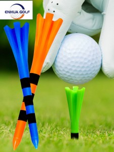 търговия на едро с 5 нокти Персонализируеми висококачествени цветни пластмасови тениски за голф Издръжливи 5 зъба Нулево триене