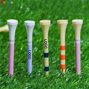 Furnizimi i lirë i fabrikës Dizajni i ri Prodhuesi OEM/ODM Bambu prej druri me ngjyra të golfit me printim logo miqësore me mjedisin