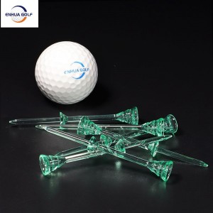 OEM Crystal Transparent Super Thin Golf Tee Factory Supply 83mm PC Plastic Golf Tee Tees all'ingrosso economici Durable Eco-friendly