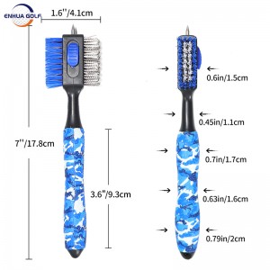 Latest design Camouflage Color Mini Golf Club Brush Magnetic clip Clubber Cleaning Tools Golf Cart Putter Brush Lightweight Stylish High Quality