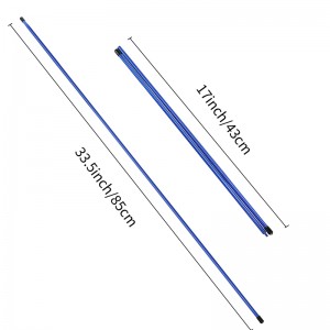 Nový design Dvojitá skládaná hliníková golfová kalibrační hůl 85 cm 3 ks v balení šetřící náklady na velmi kvalitní výrobce
