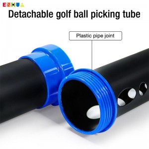 საუკეთესო გაყიდვა Amazon-ზე OEM ODM ახალი დიზაინის TPR + ალუმინის მილის გოლფის ბურთის ამომრჩევი გამძლე მოხსნადი გოლფის ბურთის კოლექტორი წყლისა და ბუჩქების შაგ მილისთვის